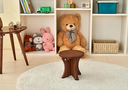 Rubber stools Seating for Kindergarten-Walnut - LeafyLoom