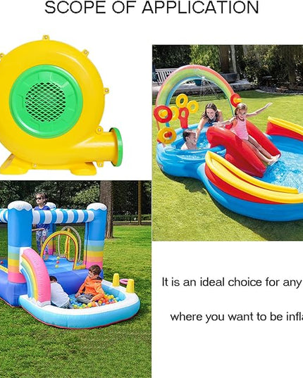 Air Blower 550 Watts, Bounce House Blower for inflatables Jump House, Inflatable Castle and Jump Slides, Efficient and Convenient Commercial Inflatable Blower for Bounce House (Style B-550W) - LeafyLoom