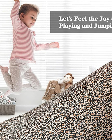 Jorbest Stuffed Animal Storage Bean Bag Chair Cover for Kids and Adults, Bean Bag Stuffed Animal Storage, Luxury Velvet Leopard Print Bean Bag Covers Only without Filling, (200L/52 Gal) - LeafyLoom