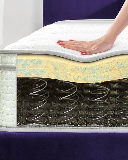 ZINUS 12 Inch Foam and Spring Mattress, Full, CertiPUR-US Certified Foams, Mattress in A Box, White - LeafyLoom