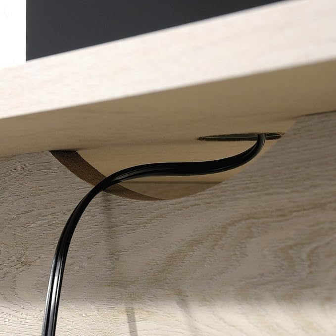 Sauder Trestle Executive Trestle Desk, Chalked Chestnut finish - LeafyLoom