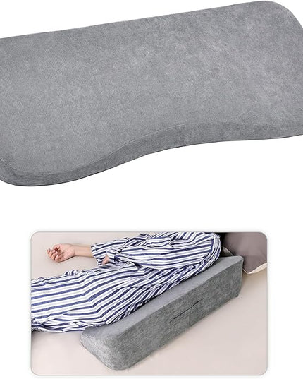 TANYOO Long Wedge Pillow for After Surgery Curved Shaped Turning Wedge Pillow for Side Sleeping Bedridden Patient Products to Prevent Bed Sore and Improve Healing Process No-Slip Bottom Height 7.5 in - LeafyLoom