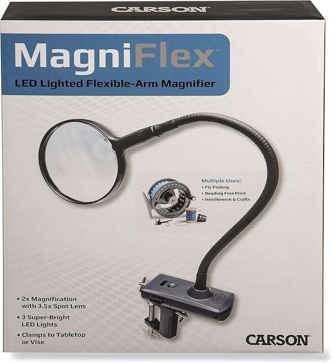 Carson MagniFlex Hands Free Tabletop Mounted Magnifier (CL-65) - LeafyLoom
