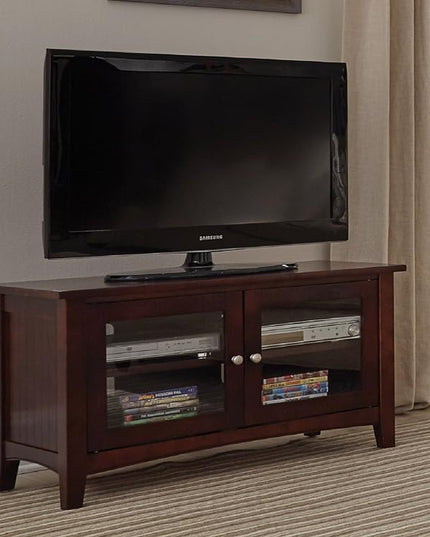 Alaterre Furniture Shaker Cottage TV Stand, Espresso - LeafyLoom