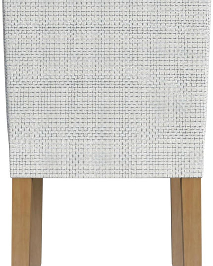 HomePop Classic Parsons Dining Chairs, Single Pack, Cream Mini Grid Pattern - LeafyLoom