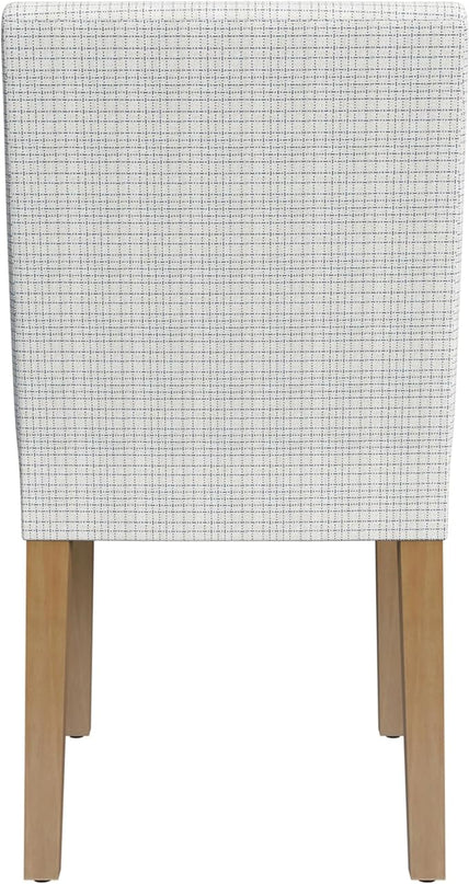 HomePop Classic Parsons Dining Chairs, Single Pack, Cream Mini Grid Pattern - LeafyLoom