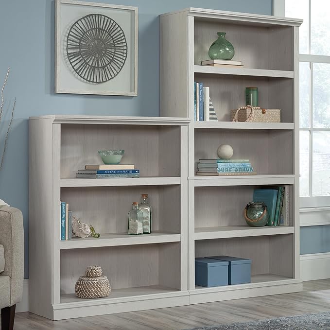 Sauder Miscellaneous Storage 5-Shelf Display Bookcase, Glacier Oak Finish - LeafyLoom