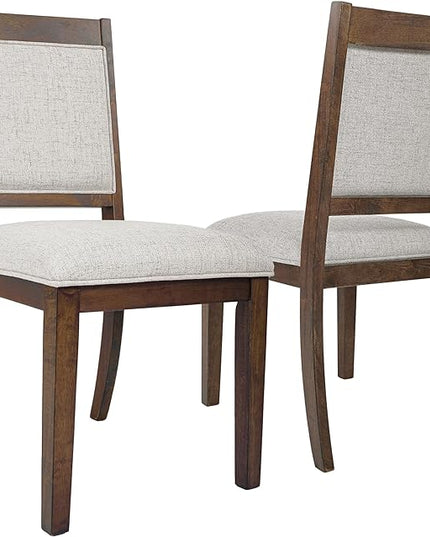 HomePop Classic Parsons Dining Chairs, Neutral Textured Solid (Set of 2) - LeafyLoom