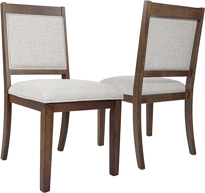 HomePop Classic Parsons Dining Chairs, Neutral Textured Solid (Set of 2) - LeafyLoom