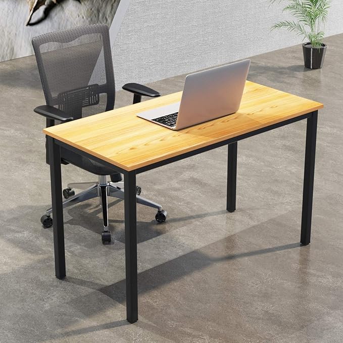 SDHYL 47 inches Contemporary Computer Desk Spacious Workstation Sturdy Writing Desk Meeting Desk, S7-GCP2AC3-120TB - LeafyLoom