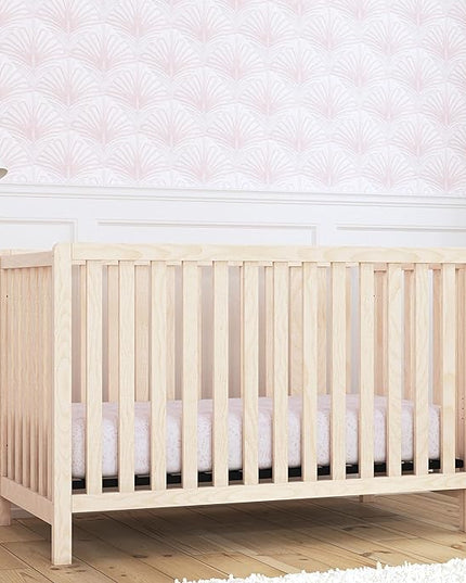 Carter's by DaVinci Colby 4-in-1 Low-Profile Convertible Crib in Washed Natural, Greenguard Gold Certified - LeafyLoom