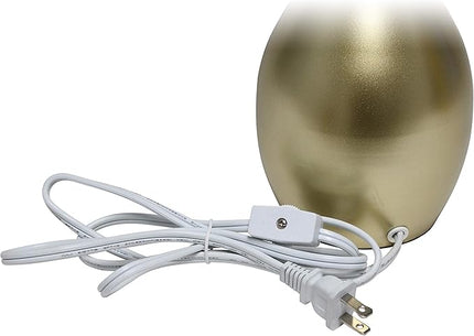 Simple Designs LT3303-GLD Tear Drop Table Lamp, Gold - LeafyLoom