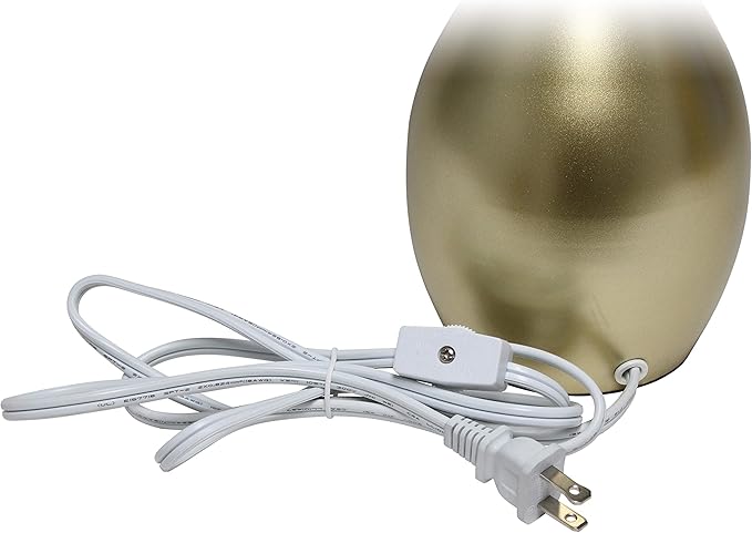 Simple Designs LT3303-GLD Tear Drop Table Lamp, Gold - LeafyLoom