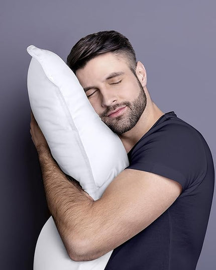 Utopia Bedding Bed Pillows for Sleeping (White), Standard Size, Set of 6, Hotel Pillows, Cooling Pillows for Side, Back or Stomach Sleepers - LeafyLoom