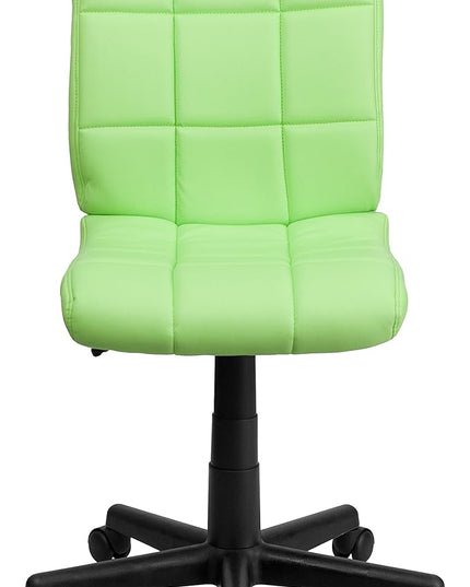 Flash Furniture Clayton Mid-Back Green Quilted Vinyl Swivel Task Office Chair - LeafyLoom