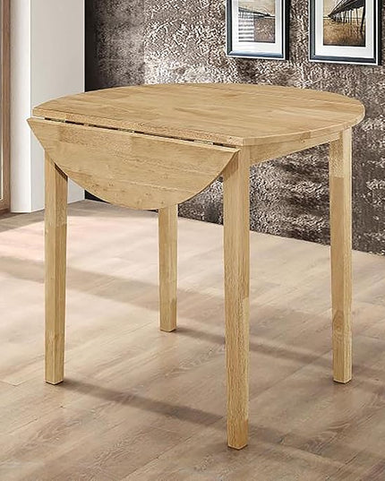 NicBex Small Dining Table for 2 Breakfast Nook Table Set Modern 3-Piece Dining Set with Drop Leaf for Breakfast Nook, Living Room, Small Space, Easy Assembly, Natural - LeafyLoom