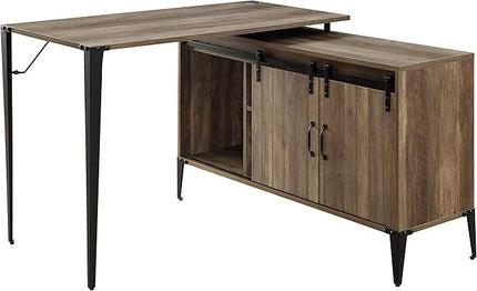 NicBex Kimberly-DW-00022-LWJ Home Office Desks, 48"x48"x31", Rustic Oak-1 - LeafyLoom
