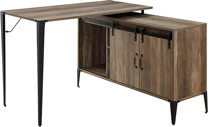 NicBex Kimberly-DW-00022-LWJ Home Office Desks, 48"x48"x31", Rustic Oak-1 - LeafyLoom