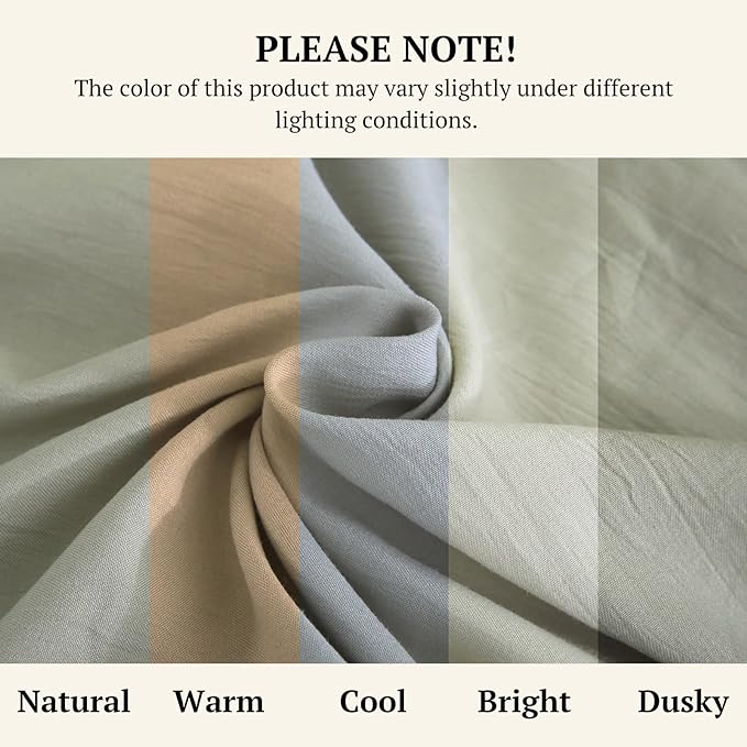 MILDLY King Size Comforter Set 7 Piece Color Clash, Mist Sage Bed in a Bag, All Season Bedding Sets with 1 Comforter, 2 Pillow Shams, 2 Pillowcases, 1 Flat Sheet, 1 Fitted Sheet - LeafyLoom