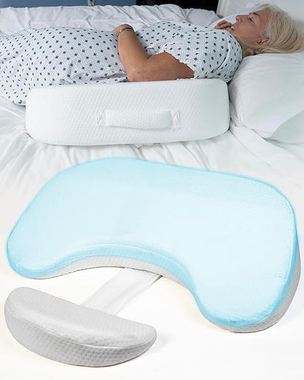 Bedsore Positioning Pillow for Bedsore Prevention and Faster Recovery - Heat Regulating Bedsore Cushion for Butt Lifting and Easy Positioning - New Anti-Slip Design with Non-Skid Removable Cover - LeafyLoom