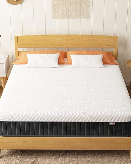 Firm Double Mattress, 12 Inch Memory Foam Full Size Mattress, Full Bed Mattress in a Box Pressure Relief & Firm Mattress Double Size… - LeafyLoom