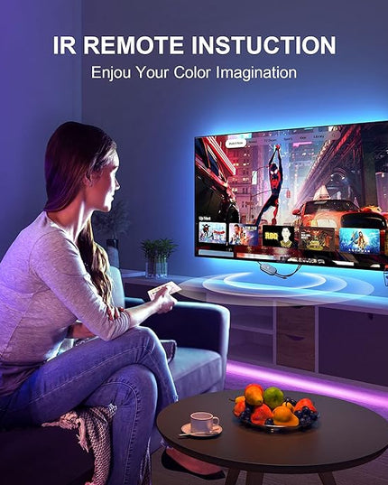 Nexillumi LED Lights for TV, 16.4 ft TV LED Backlight for 55-75 Inch, RGB LED Strip Lights Behind TV with APP Remote Control, Music Sync Smart Led Ambient Lighting for Bedroom Gaming Room Decor Nexillumi