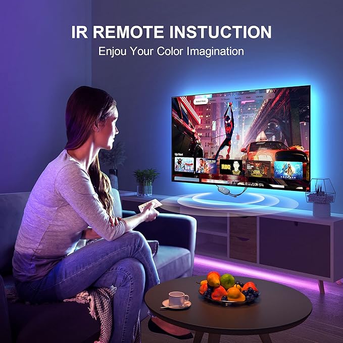 Nexillumi LED Lights for TV, 16.4 ft TV LED Backlight for 55-75 Inch, RGB LED Strip Lights Behind TV with APP Remote Control, Music Sync Smart Led Ambient Lighting for Bedroom Gaming Room Decor Nexillumi