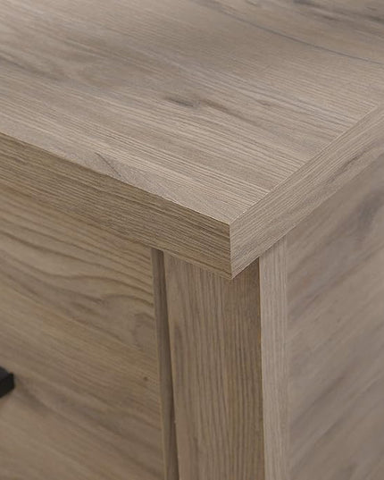 Sauder Summit Station Desk, L: 52.09" x W: 19.29" x H: 29.02", Laurel Oak finish - LeafyLoom