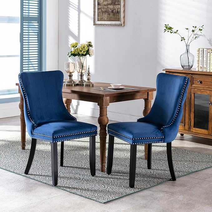 NicBex Haerin-SD-00118-LWJ Dining Chairs, 27.4"x20.4"x37.4", Blue - LeafyLoom