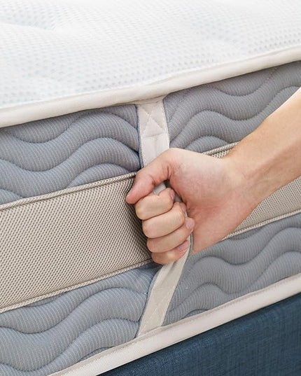 Zinus 12 Inch Cooling Comfort Support Hybrid Mattress [New Version], Queen, Fiberglass free, Medium Plush, Cooling Motion Isolation, Certified Safe Foams & Fabric, Mattress in A Box - LeafyLoom