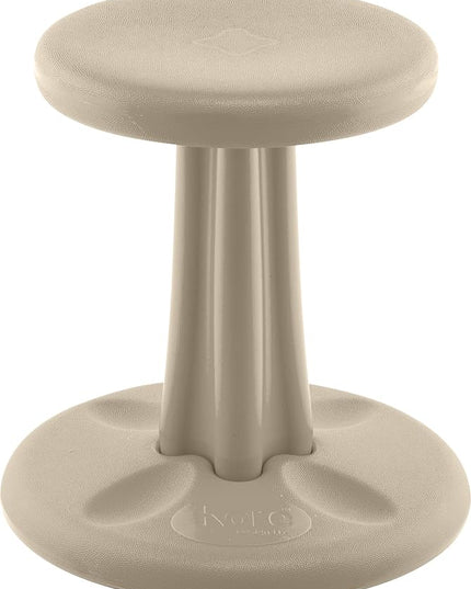 Kore Kids Wobble Chair - Flexible Seating Stool for Classroom & Elementary School, ADD/ADHD - Made in The USA - Age 6-7, Grade 1-2, Sand Dollar (14in) - LeafyLoom