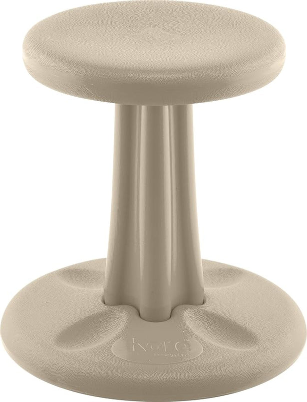 Kore Kids Wobble Chair - Flexible Seating Stool for Classroom & Elementary School, ADD/ADHD - Made in The USA - Age 6-7, Grade 1-2, Sand Dollar (14in) - LeafyLoom