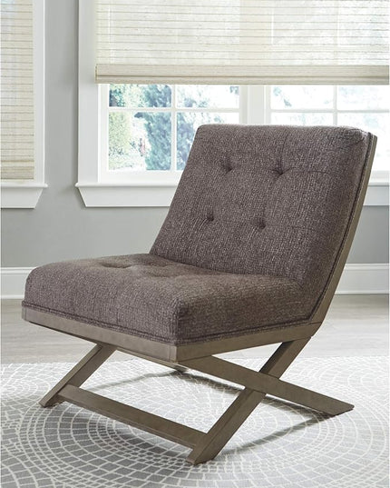 Signature Design by Ashley Sidewinder Coastal Tufted Accent Chair, Grayish Brown - LeafyLoom