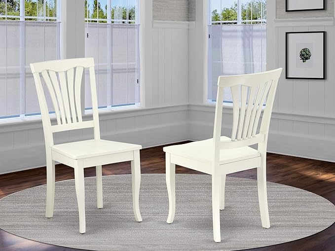 East West Furniture OXAV5-LWH-W Oxford 5 Piece Dinette Set for 4 Includes a Square Room Table and 4 Dining Chairs, 36x36 Inch - LeafyLoom
