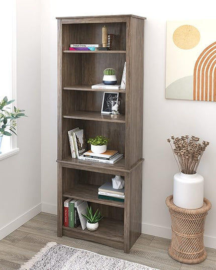Prepac Prepac Home Office Tall 6-Shelf Bookcase - LeafyLoom