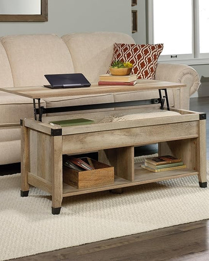 Sauder Carson Forge Lift Top Coffee Table, Lintel Oak finish - LeafyLoom
