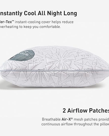 Bedgear Storm Cuddle Curve Performance Pillow - Size 0.0 - Cooling Bed Pillow for Side Sleepers - Medium Firm - Hypoallergenic, Washable and Removable Cover - LeafyLoom