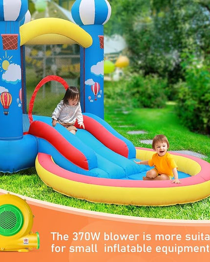 370W 0.5HP Air Blower: Bounce House Blower - Commercial Electric Blower for Inflatables - Work for Bouncy Castle Jump Slides Water slides Inflatable Arch - LeafyLoom