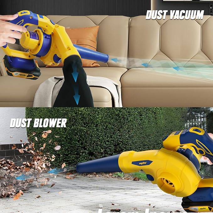 Mellif Leaf Blower for Dewalt 20V MAX Battery(No Battery), Rotatable Brushless Blower/Cordless Vacuum Cleaner/Air Pump for Inflatables, 6 Variable Speed, 180° Adjustable Blower Tube, for Lawn/Yard - LeafyLoom