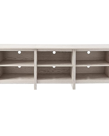 ROCKPOINT 70inch TV Stand Storage Media Console Entertainment Center,White - LeafyLoom