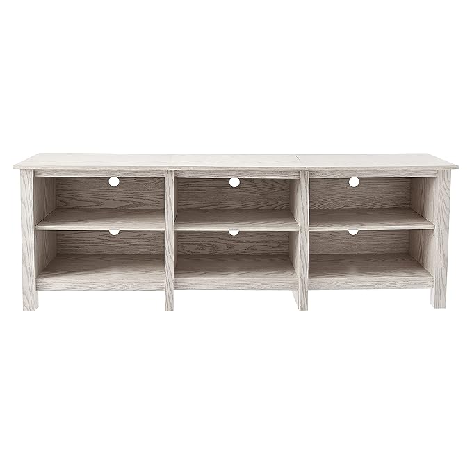 ROCKPOINT 70inch TV Stand Storage Media Console Entertainment Center,White - LeafyLoom