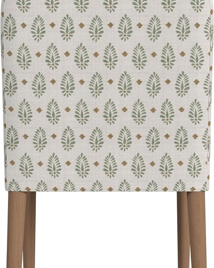 HomePop Classic Parsons Dining Chairs, Sage Paisley Medallion (Single Pack) - LeafyLoom