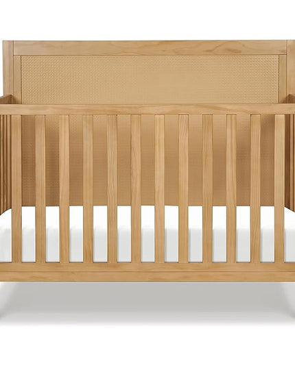 Davinci Margot 4-in-1 Convertible Crib in Honey GREENGUARD Gold Certified - LeafyLoom