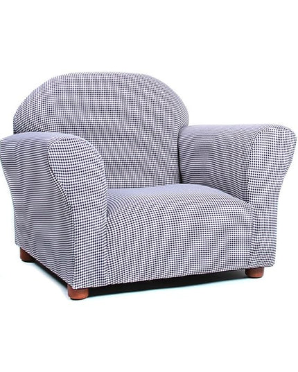KEET Roundy Kid's Chair, Gingham Chair Only, Brown - LeafyLoom