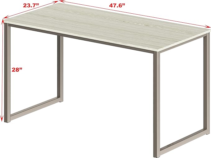 SHW Home Office 48-Inch Computer Desk, Maple - LeafyLoom