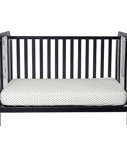 Suite Bebe Celeste 3 in 1 Convertible Island Crib Wood and Acrylic, Black - LeafyLoom