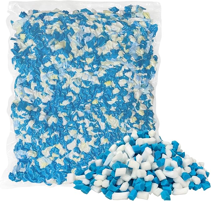 5 LBS Shredded Memory Foam Filling, Bean Bag Filler, Added Gel Particles Comfortable and Soft,Very Suitable for Filling Bean Bags, Pillows,Dog beds, Couch Cushion - LeafyLoom
