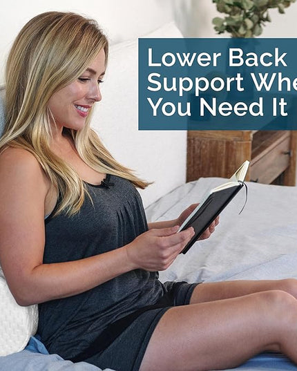 ComfiLife Orthopedic Knee and Leg Pillow for Sleeping - 100% Memory Foam Pillows for Back Pain, Hip Pain Relief for Side Sleepers - Half Moon Pillow - LeafyLoom