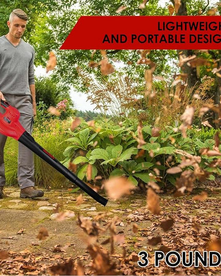 Cordless Leaf Blower, MaxMore for Milwaukee 18V Battery (Battery NOT Included) Handheld Electric Jobsite Air Blower 100CFM 118MPH Powerful for Lawn Care/Snow Blow/Yard Clean - LeafyLoom