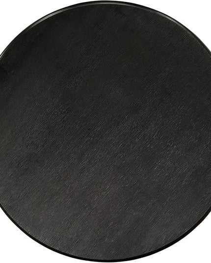 East West Furniture ANVA5-BLK-W 5 Piece Modern Dining Table Set Includes a Round Kitchen Table with Pedestal and 4 Dining Room Chairs, 36x36 Inch, Black - LeafyLoom